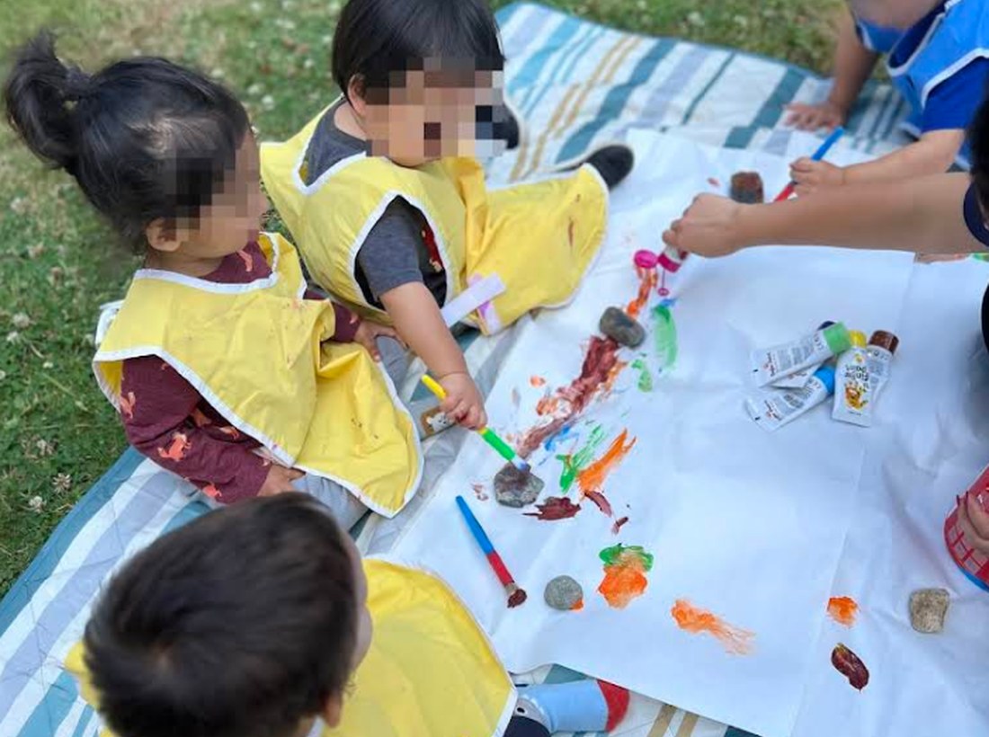 Outdoor painting activity